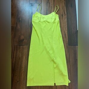 Neon green dress